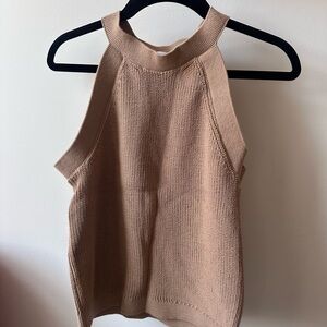 & Other Stories Beige Knit Sleeveless Top